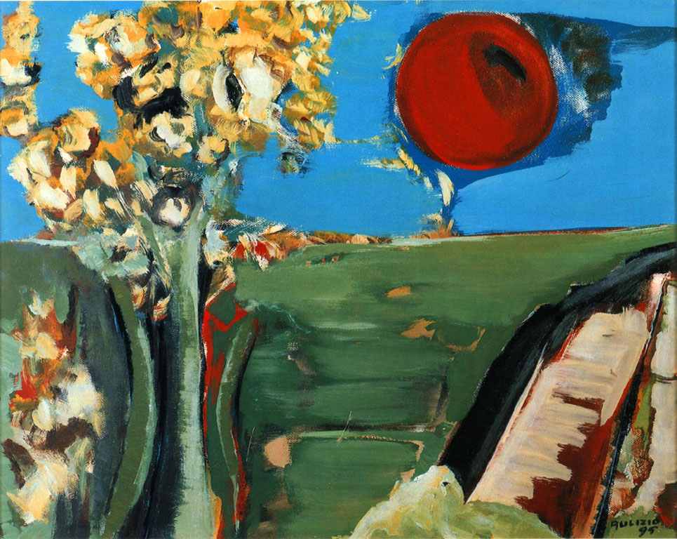 dipinto 14 quando il sole giocava come un aquilone per i bambini di moruroa - olio su tela 80x70
