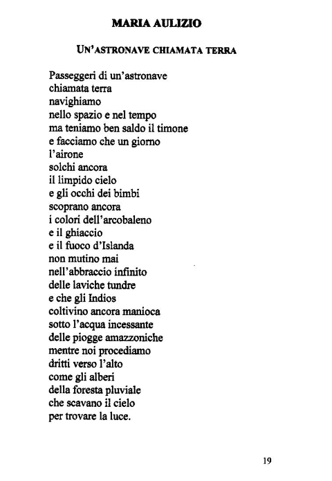 testo poesia un astronave chiamata terra